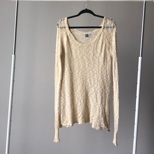 Light long crochet sweater